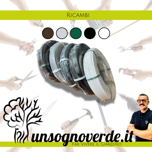 Tubo Scatola 100 metri lineari, Nero,Grigio,Marrone,Verde,Bianco